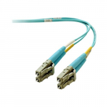 0M4 Fiber Patch Cable, Duplex, Multimode, Aqua 5m