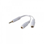 Speaker and Headphone Splitter, White