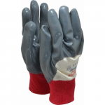 Nitrile Gloves, Palm Coated, L_noscript