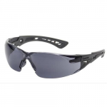 RUSH+ Safety Glasses, Black/Grey, Frame Smoke Lens_noscript