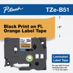 Black on Orange Label Tape Cartridge, 24 mm_noscript