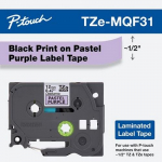 Black on Pastel Purple Label Tape Cartridge_noscript