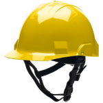 Fire/Rescue Helmet, Thermoplastic, Yellow
