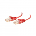 UTP Snagless Slim Network Cable, Red, 1'