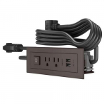 Radiant Furniture Power Center with Power Switch, Brown