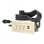 Power Center, 2-Outlets, 2-USB, Light Almond, 6ft_noscript