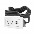 Power Center, 2-Outlets, 2-USB Ports, White