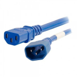 Power Cord, C14 to C13, Thermoplastic, Blue, 2ft