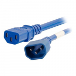 Power Cord, C14 to C13, Thermoplastic, Blue, 4ft