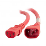 Power Cord, C14 to C13, 14AWG, Red, 3ft