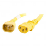Power Cord, C14 to C13, 14AWG, Yellow, 4ft