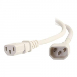 Power Cord, C14 to C13, 14AWG, White, 4ft