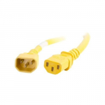 Power Cord, C14 to C13, 14AWG, Yellow, 6ft