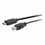 USB 2.0 Type C to USB Type B Cable, Black, 3ft