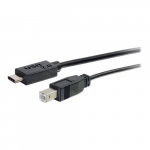 USB 2.0 Type C to USB Type B Cable, Black, 10ft