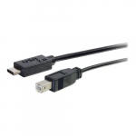 USB 2.0 Type C to USB Type B Cable, Black, 12ft
