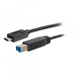 USB 3.0 Type C to USB Type B Cable, Black, 3ft_noscript