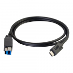 USB 3.0 Type C to USB Type B Cable, Black, 10ft_noscript