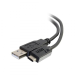 USB 2.0 Type C to USB Type A Cable, Black, 3ft