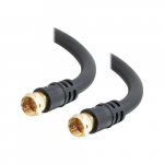 Coax Video Cable, F-Type RG6, Black, 75ft