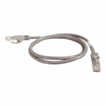 Snagless Patch Cable, 550MHz, Gray, 5ft, 25-Pack