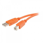 USB 2.0 Cable, A-B, Orange, 3m_noscript