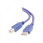 USB 2.0 Cable, A-B, Purple, 3m