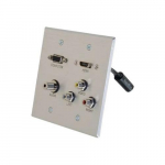 Wall Plate with VGA Stereo Audio, Video, Aluminum_noscript
