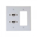 Wall Plate Transmitter, One Compatible Cutout, White_noscript