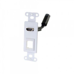 HDMI Wall Plate Transmitter with One Keystone, White_noscript