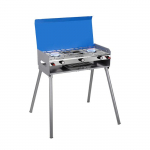 Propane Camping Stove, with Grill and Wind Shield_noscript