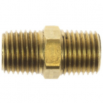 1/4" MPT Hex Nipple Brass Pipe Fitting