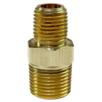 3/8" MPT Hex Nipple Brass Pipe Fitting_noscript