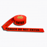 Red Barricade Tape, "Danger Do Not Enter", 3 Mil_noscript