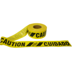 Yellow Barricade Tape, "Caution/Cuidado", 6 mil_noscript