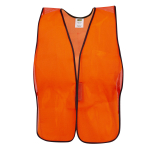 Safety Vest, Non-Rated, Lime Polyester Mesh, Orange