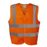 Breakaway Safety Vest, Orange, Class 2, Mesh, 7XL