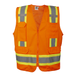 COR-BRITE Surveyors Safety Vest, Orange, Class 2, S
