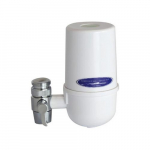 White Faucet Mount Water Filter System_noscript