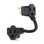 Extension Cable with Two Gounded Outlet