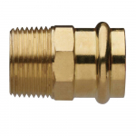 1" x 3/4" Press x Male Reducing Brass Adapter