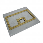 Hinged Floor Box Cover w/ 1/4" Brass Carpet FlangeFL-600P-BLP-C