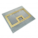 Hinged Floor Box Cover w/ 1/4" Square Brass FlangeFL-600P-BSQ-C