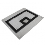 Hinged Floor Box Cover with 1/4" Carpet FlangeFL-600P-PLP-BLK-C