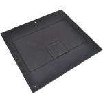 Hinged Floor Box Solid Cover with Cable ExitFL-600P-SLD-BLK-C