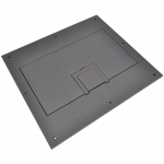 Hinged Floor Box Solid Cover with Cable ExitFL-600P-SLD-GRY-C