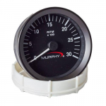 AT Series Tachometer without Hourmeter, Black SS