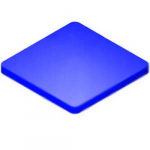 Flat Shims, 2 x 4 x 1/16", Blue_noscript