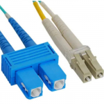 LC-SC Duplex Multimode Fiber Optic Patch Cable, 3M