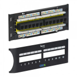 CAT6 Zero-U Front Access Patch Panel with 12 Ports